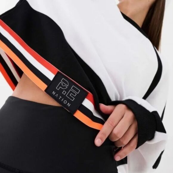 NWOT P.E Nation Legacy Organic Cotton Sweatshirt in Optic White Pullover - Picture 10 of 12